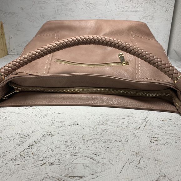 Miztigue Vegan Leather Handbag Shoulder Bag Grace Hobo Mauve Lilac Purse - Picture 16 of 16